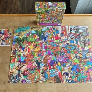 Colorful Illustrated 750-Piece Jigsaw Puzzle - Vibrant Multicolor Scene
